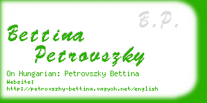 bettina petrovszky business card